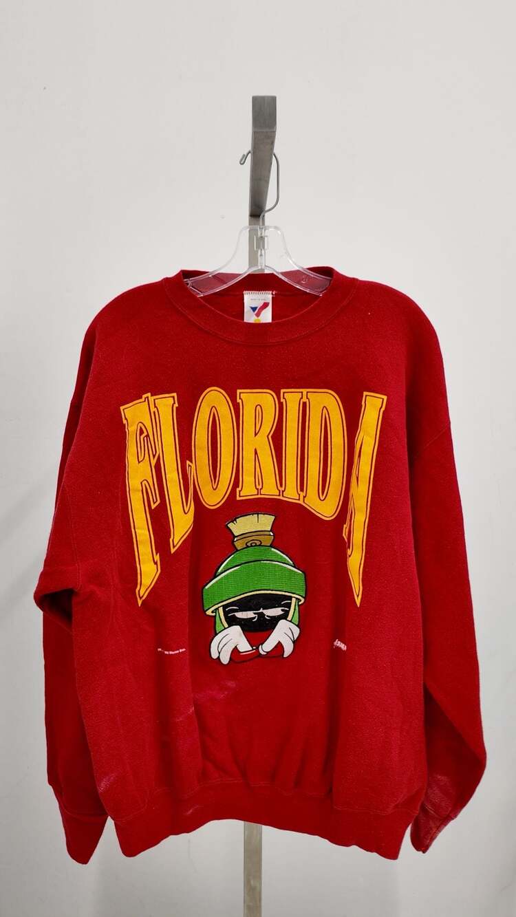 Vintage 90s Marvin The Martian Florida Sweatshirt - Artex (XL)
